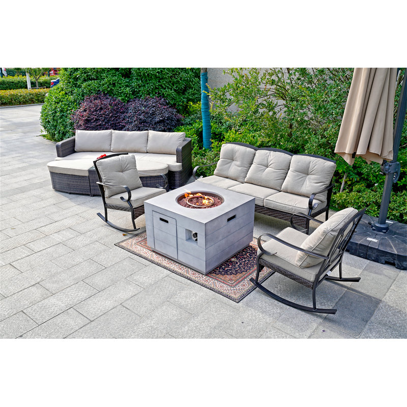 Ensemble de conversation modulaire avec coussins 4 pièces Dannilyn