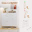 Armoire de rangement en MDF avec tiroirs et tablettes rabattables (blanc), buffet-125535156