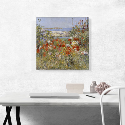 «Celes Thaxter's Garden Isles Of Shoals, Maine 1890» par Childe Hassam - peinture sur toile tendue