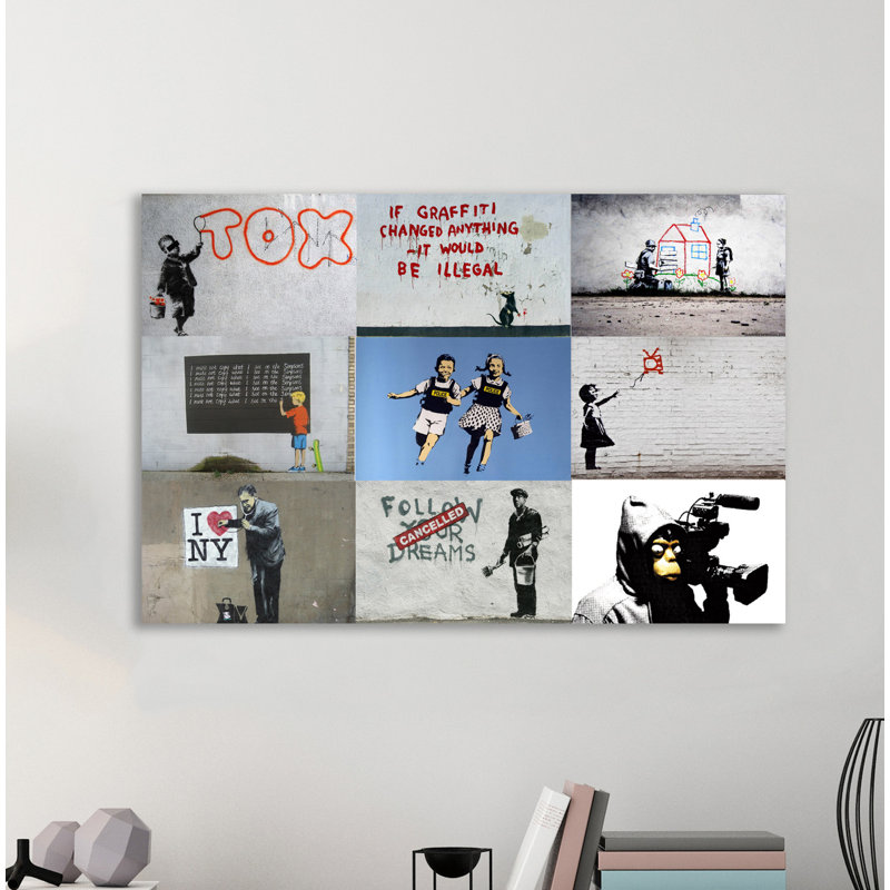 Montage III by Banksy - Wrapped Canvas Print, 30 cm H x 46 cm W x 4 cm D