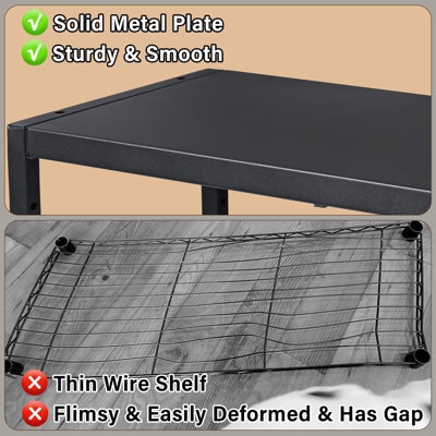 Expandable 110 LBS Heavy Duty Storage Shelves,Metal Shelving Unit for Pots Pans Microwave Small Appliance