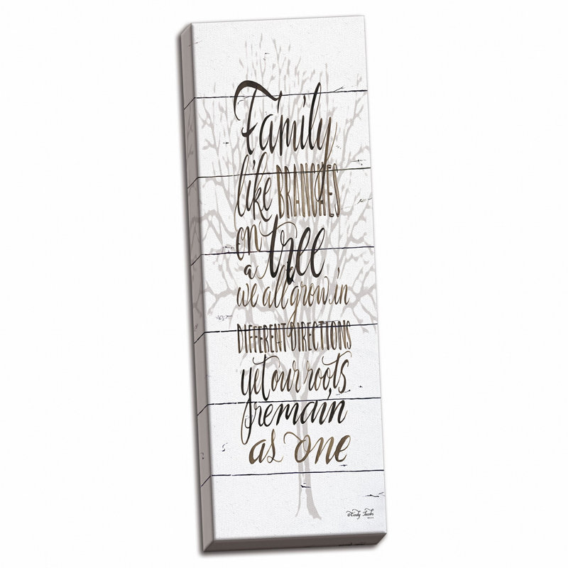 Family - reproduction d'art textuel sur toile, Toile tendue, H 20 po x l 8 po x P 0,75 po