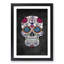 Floral Sugar Skull - Framed Print-55576408-55576410
