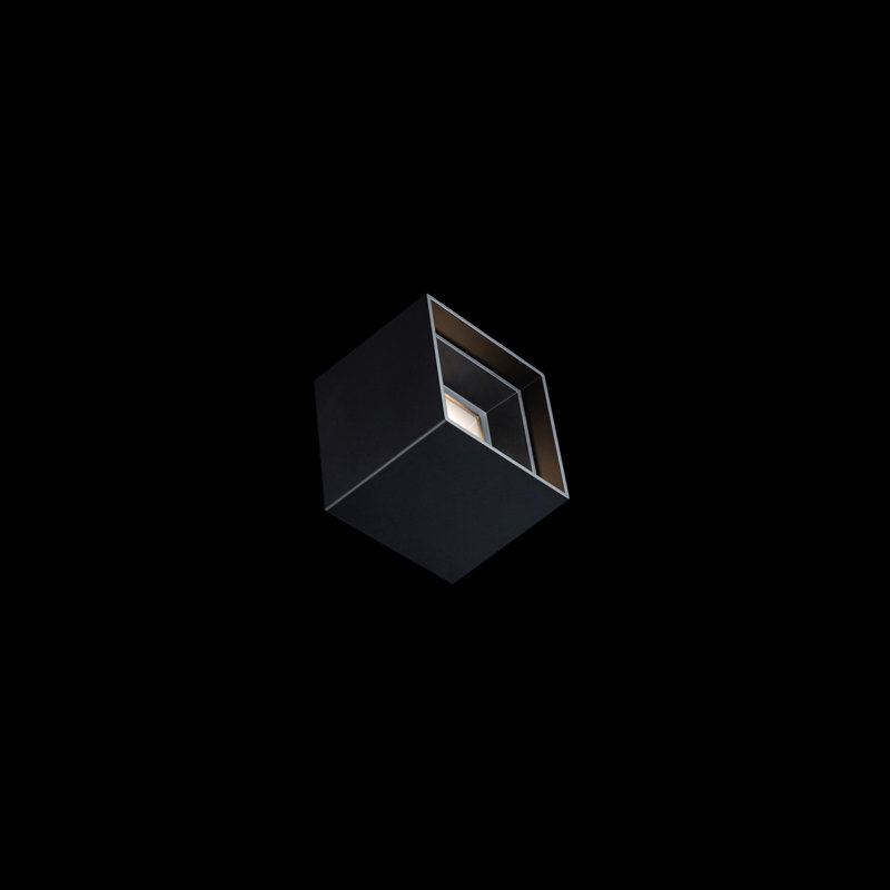 Downtown 1 - Light LED Flush Mount, Black, 3000K