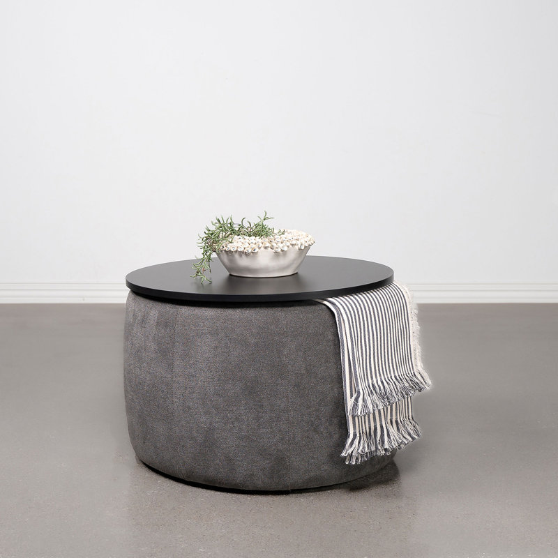 Repose-pieds rond avec rangement