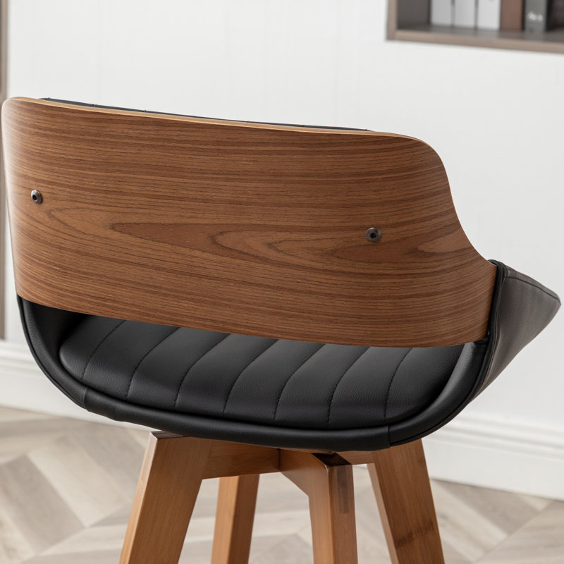 Omar 66cm Swivel Counter Stool, Black