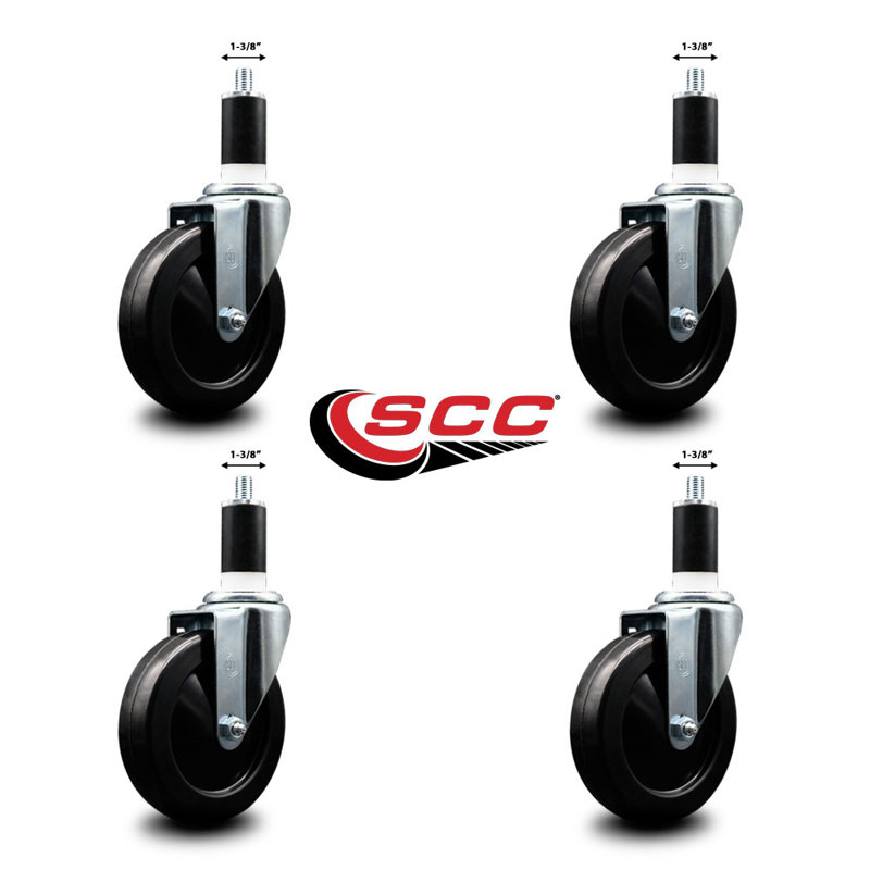 Ensemble de roulettes extensibles en caoutchouc souple de 1 3/8 po SCC
