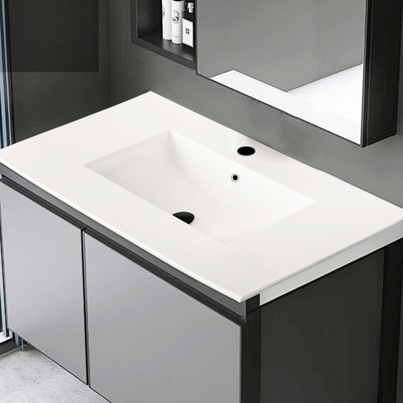 36 po. Meuble-lavabo blanc 36 po, espace de travail Scratch Ample Toit pour meuble-lavabo 36 po, conformité, résistance aux dommages, espace de rangement