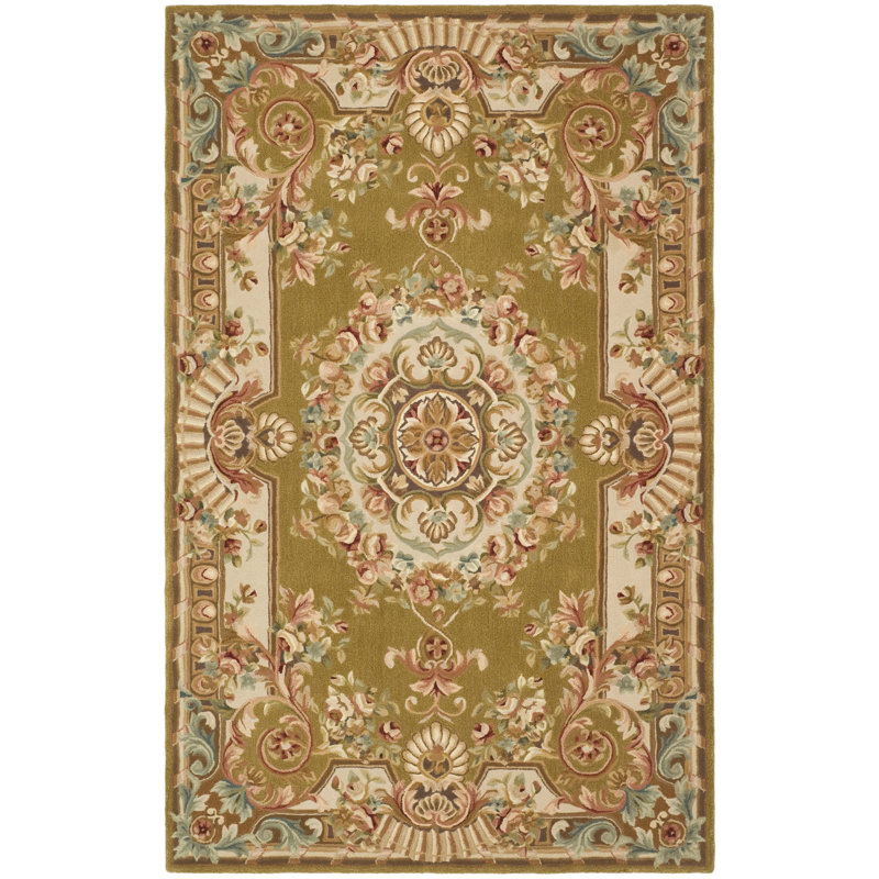 Priscila Hand Tufted Wool Pile Oriental Rug, Rectangle 10' x 14'