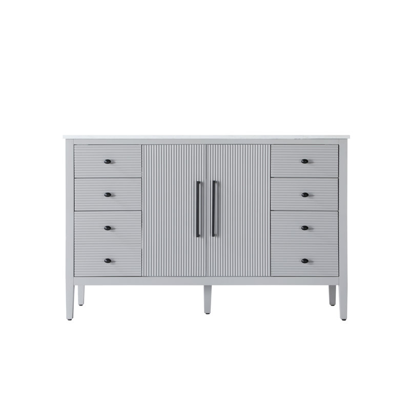 Meuble-lavabo simple 54 po, Gris