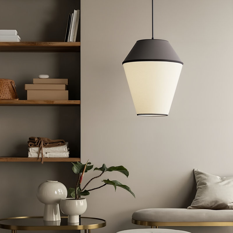 Luminaire suspendu géométrique 1 lumière, H 19,68 po x l 15,74 po x P 15,74 po