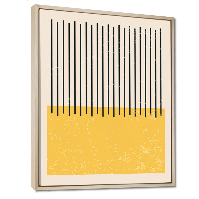 «Minimal Geometric Compostions», impression sur toile, H 32 po x l 24 po, Reproduction avec cadre flottant, Érable