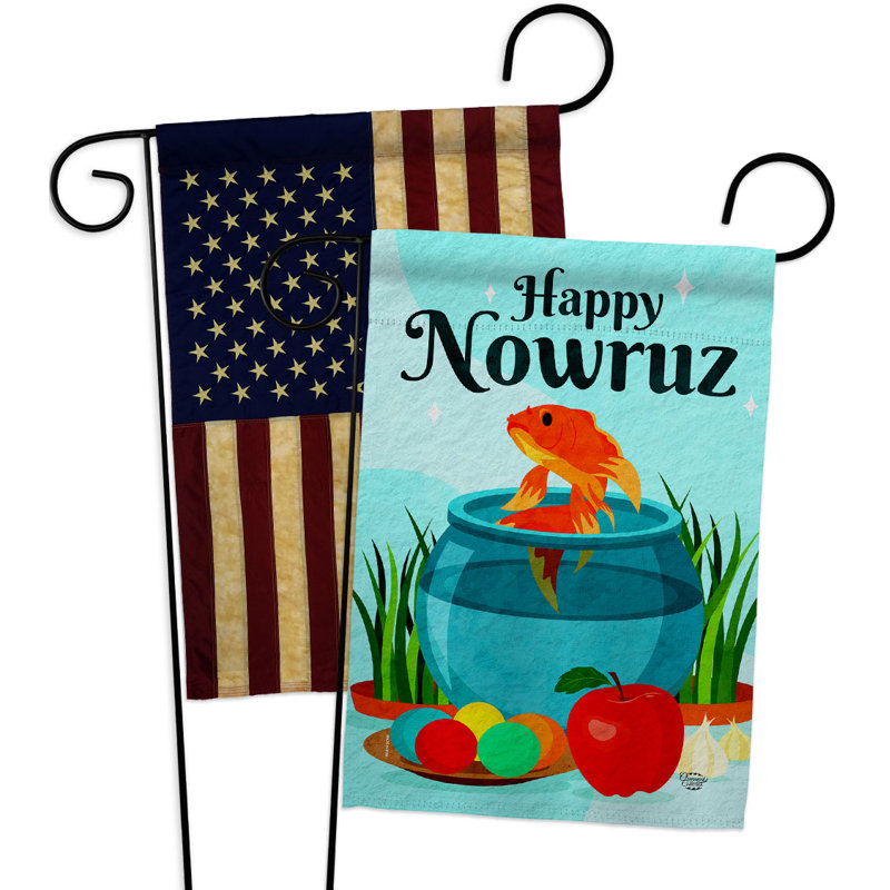 Drapeau de jardin en polyester 2 côtés 1 pi 5 po x 1 pi