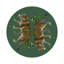 Leopard Seeing Double Vegan Leather Round Coasters-106731600