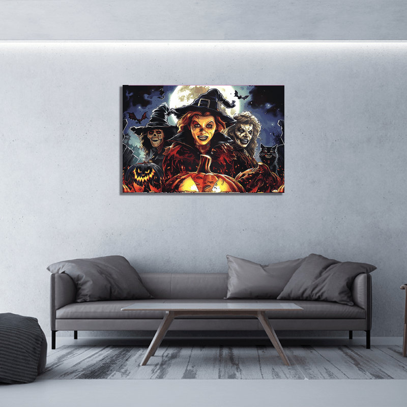 Art mural d'Halloween sur toile, H 20 po x l 30 po