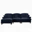 Élégant canapé Mid-Century 3 places avec 1 repose-pieds-1696140874