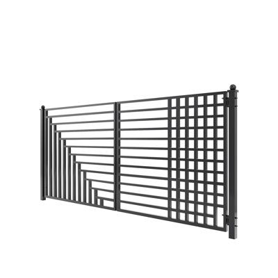 Automated Steel Dual Swing Driveway Gate and Gate Opener Complete Kit – Kyiv Style