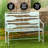 Teal Metal Garden Bench