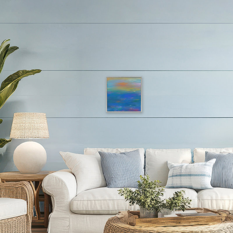 Giclée encadrée South Sea Abstraction, design par Atelier Posters, Estampe numérique Farmhouse, H 12 po x l 12 po
