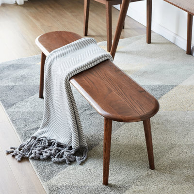 Banc de table en bois de chêne naturel pour salle à manger