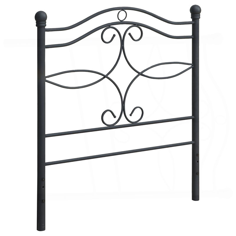 Tête de lit simple en métal noir mat