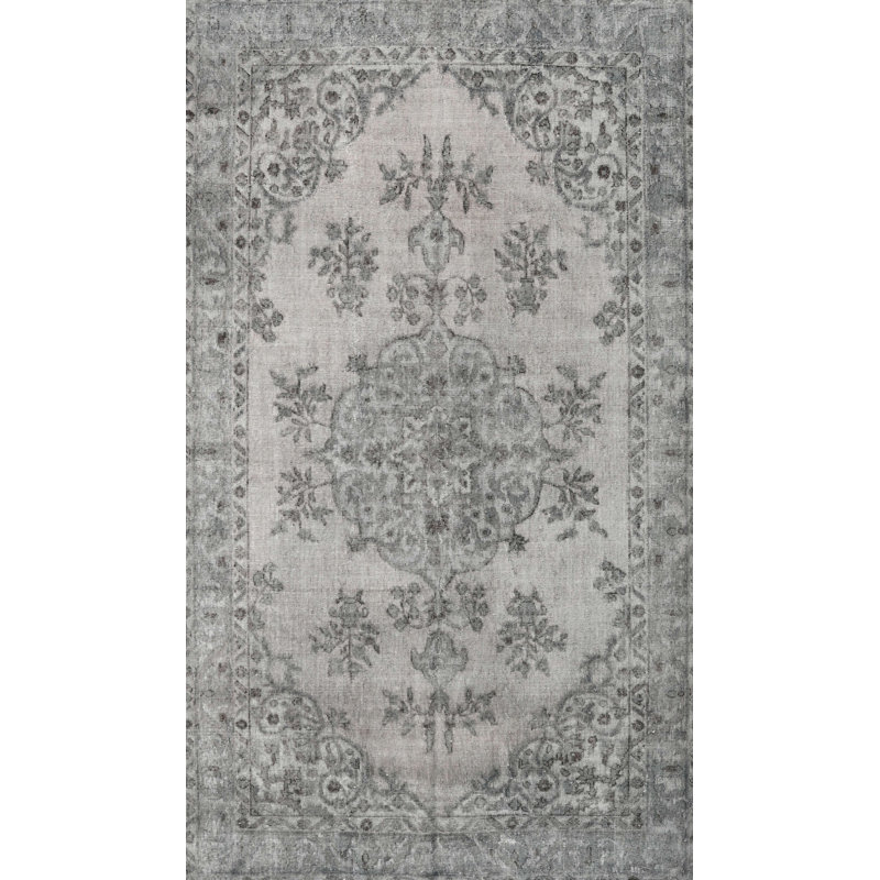 Tapis oriental en laine gris Pepe, Rectangle 7 pi x 9 pi