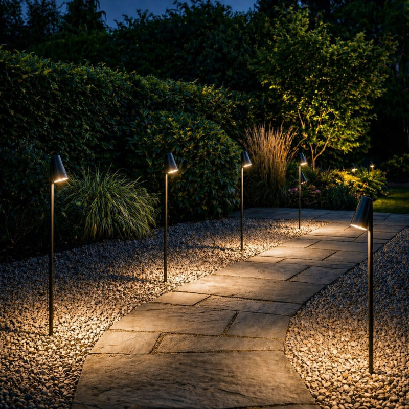 Auraglow Mains Powered IP65 Tall GU10 Outdoor Garden Spike Light