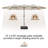 181'' x 106'' Outdoor Double-Sided Rectangular Market Umbrella With Base Patio Umbrella-1188731804
