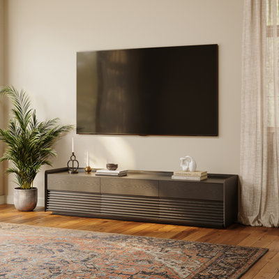 Mid-Century Modern TV Stand, Pre-Assembled by POVISON