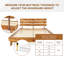 Lit plateforme en bois massif avec tête de lit ajustable Caden, style Mid-Century moderne-1991240174-1991240160