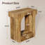 Table de bout arquée, table de thé à 2 niveaux, table de vestibule en bois