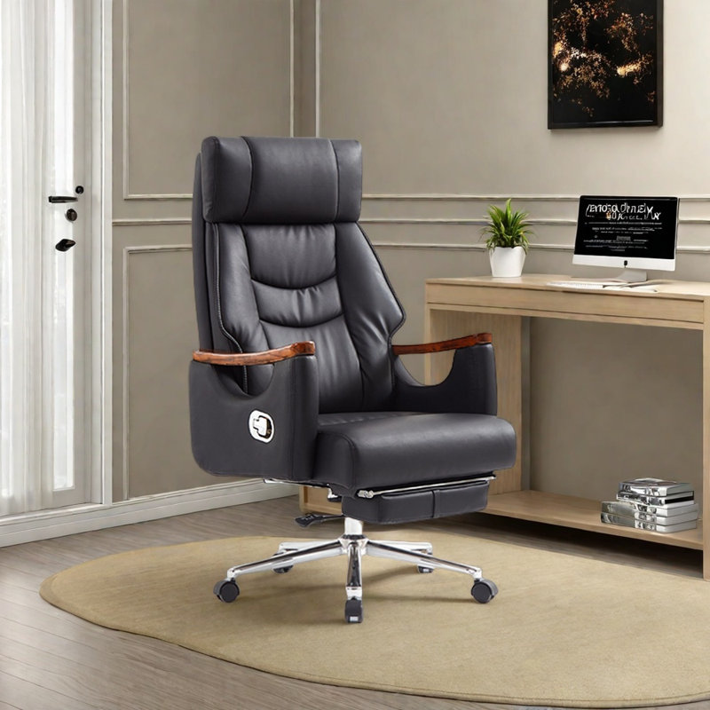 New Chinese-style ergonomic office chair, Black