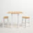 2 - Person Solid Wood Solid Wood Top Four Leg Dining Set