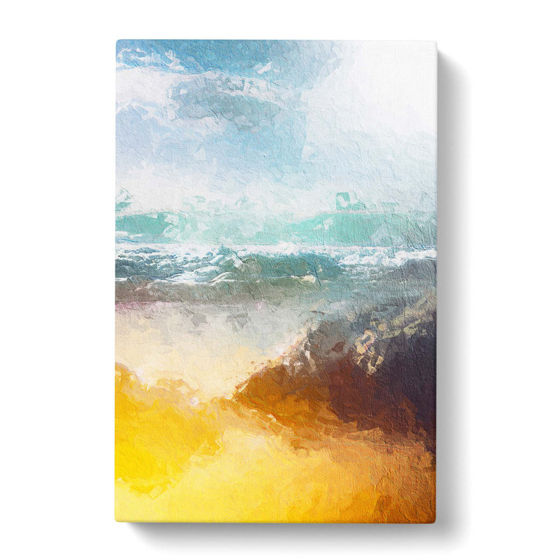 Sunshine On A Beach In Greece In Abstract - Wrapped Canvas Painting, 60cm H x 40cm W x 3cm D