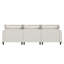 Module de canapé 94 po x 35 po à 3 places pour canapé modulaire modulaire, siège large, canapé en chenille avec coussins décoratifs, mobilier d'intérieur rembourré pour salon, chambre à coucher, appartement-933039979