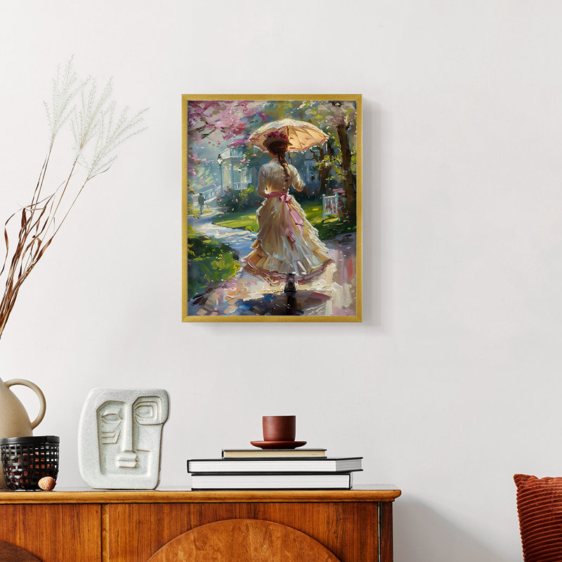 DCCL WOMEN Series - reproduction encadrée de qualité supérieure - prête à être accrochée - aucun clou requis, Or