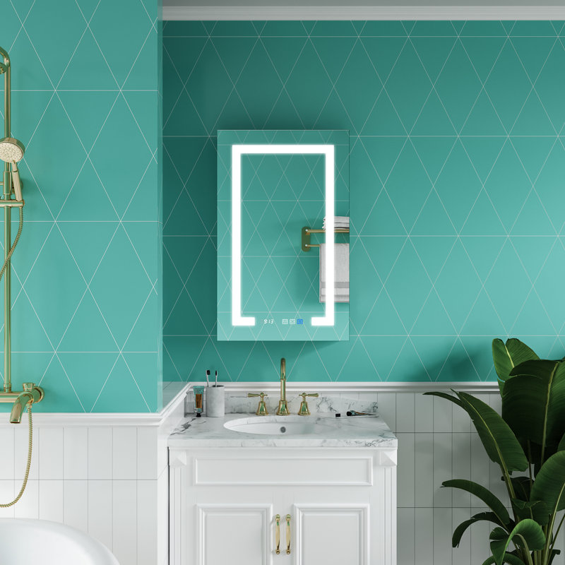 Armoire à pharmacie sans cadre avec miroir et 3 tablettes réglables H 32 po Seddon, disponible en formats H 32 po x l 20 po et H 32 po x l 24 po