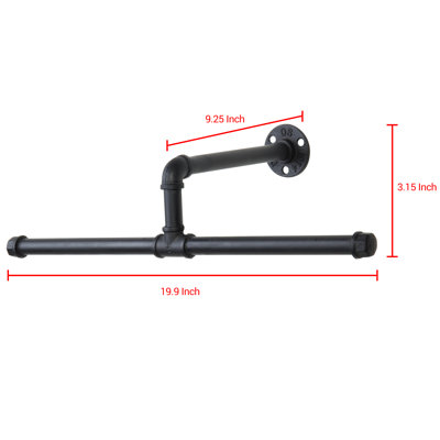 Clarkston 19.9'' Metal Industrial Pipe Clothing Rack