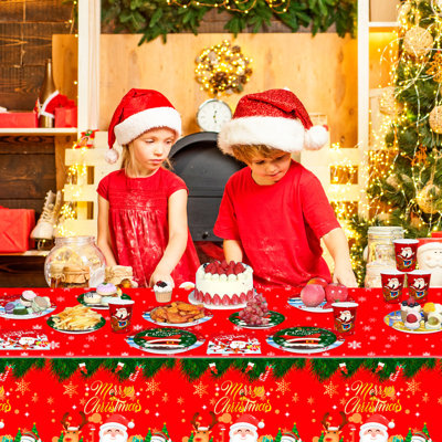 Christmas Party Supplies,65pcs Christmas Paper Party Tableware Set