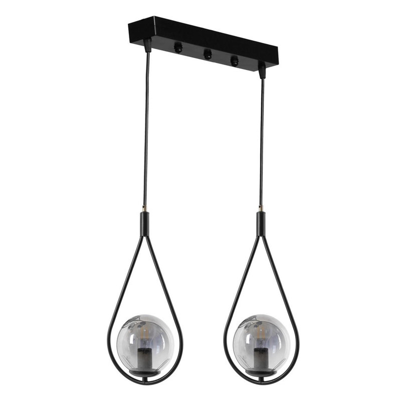Industrial Scandinavian Chandelier, 70 cm Height x 20 cm Diameter (Approx. 27.6 x 7.9 inches) | 100% Metal, Adjustable Height, E27 Socket (Max 40W) | Sleek Black Finish with Oven Dried Paint & Tumbled Coating