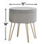 Wolfeboro Velvet Ottoman-1190572720