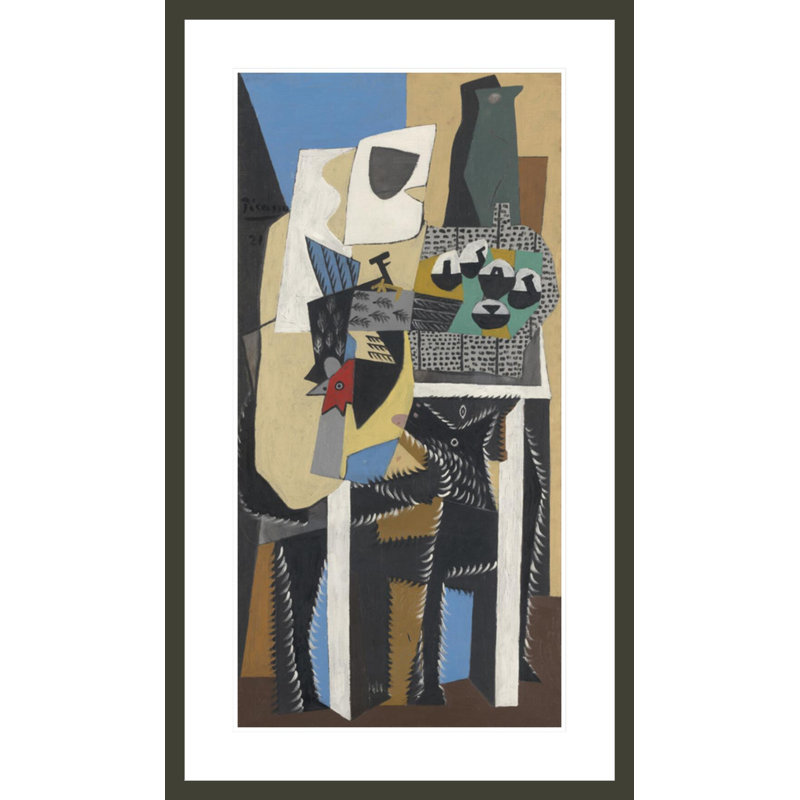 «Dog and Cock» par Pablo Picasso, impression giclée sur cadre, H 41,5 po x l 24,32 po