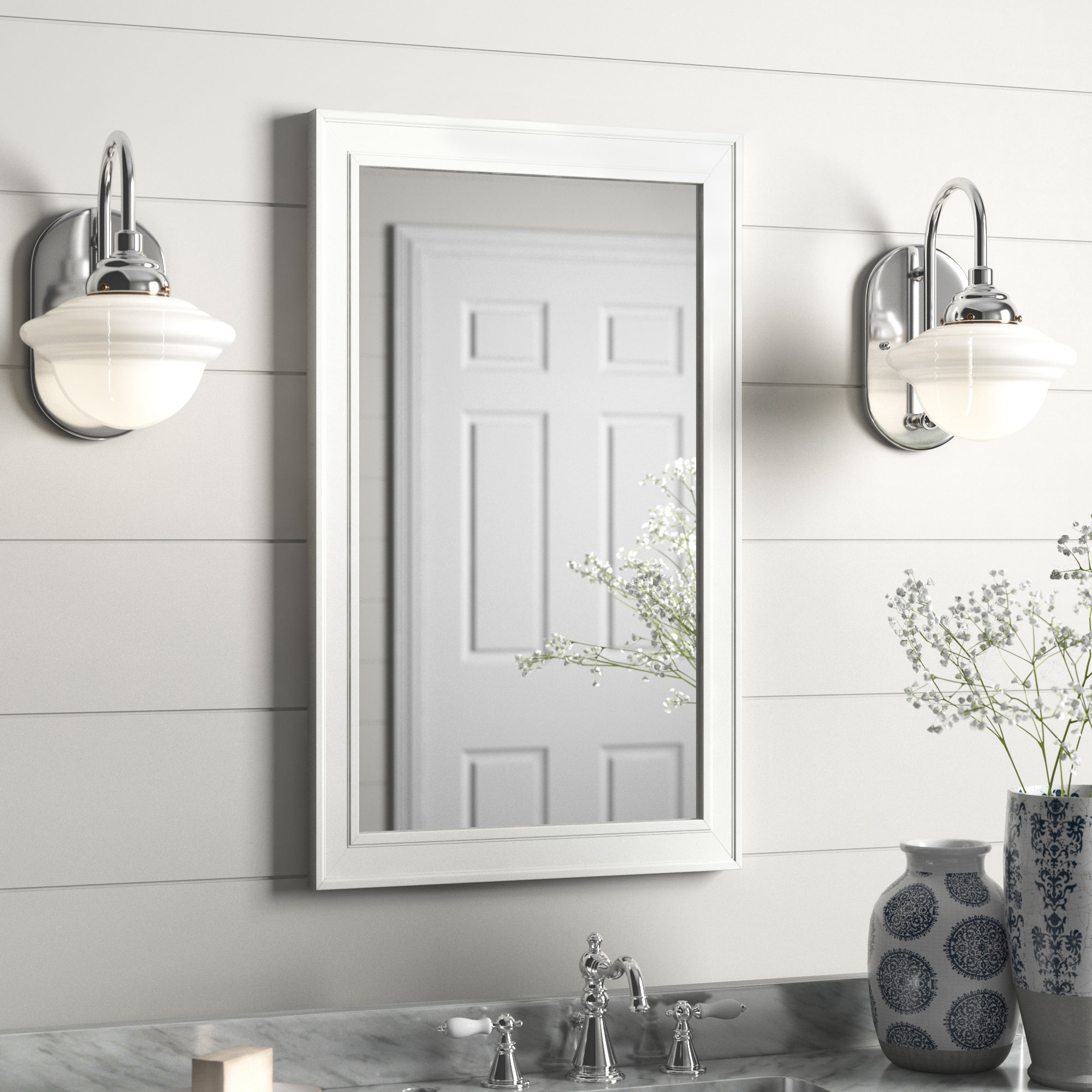Jenkins Recessed Medicine Cabinet, 26.25" H x 16.25" W x 5.18" D