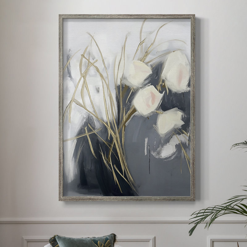 Reproduction encadrée FLORAL Series DCLxxxi - bois massif, H 15 po x l 12 po