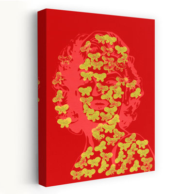 Pop Art Marilyn Butterflies, abstrait, audacieux, portrait de papillon classique, art mural