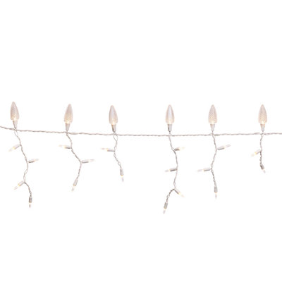  Platinum LED C9 Warm White 70 ct Icicle Christmas Lights 9 ft.