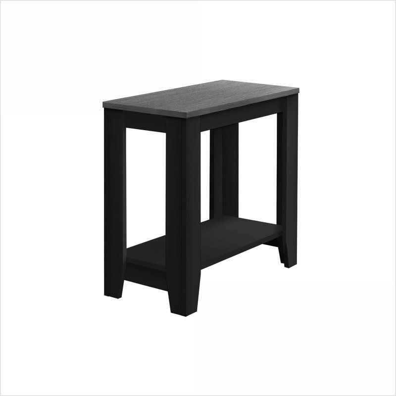 Noir transitionnel Table basse en stratifié gris pour le salon / chambre à coucher - deux niveaux pour économiser de l'espace