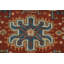 Tapis géométrique orange de style kazak 3 x 5