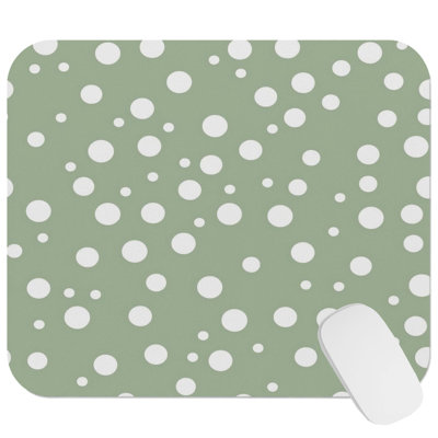 Abstract Polka Dots I Patterns Polka Dots Muted Modern Gaming Cute Office Laptop Desk Pad Gift Mat Square Rectangle Non-Slip Mousepad