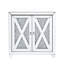 Console miroir avec façade ornée de faux diamants, rangement à 2 portes, pieds fuselés, plateau en verre trempé de 4 mm, dimensions 81 cm (32 pouces), bordure de table transparente et large